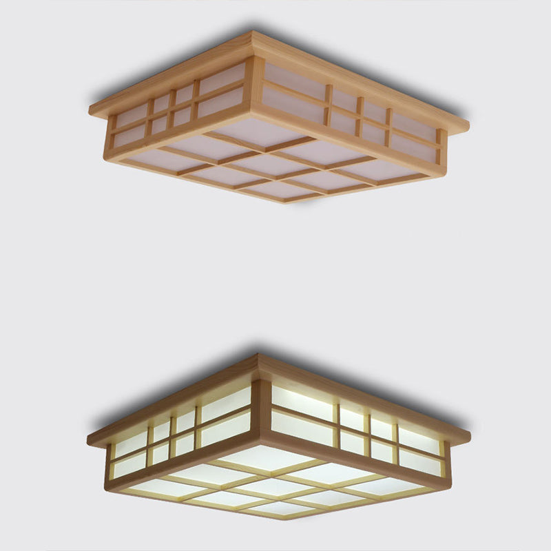 Holz quadratisch bündig Halterung Deckenbefestigung Moderne Stil LED Holz Decke montiert Licht