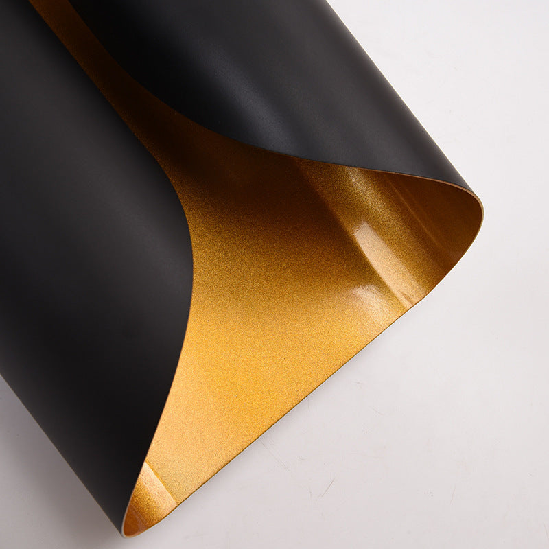 Lámpara de pared de metal ligera de la superficie de la superficie de rodillo de estilo colonial en negro