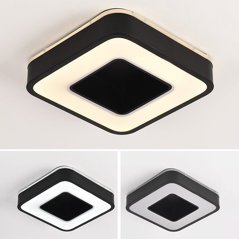 2" Height Hollow Design LED Ceiling Light Modern Style Flush Mount Lighting Fixture for Office Business Room