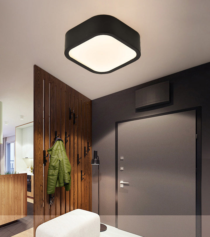 Lámpara de techo LED de simplicidad con sombra de acrílico, accesorios de iluminación LED para pasillo de estilo contemporáneo