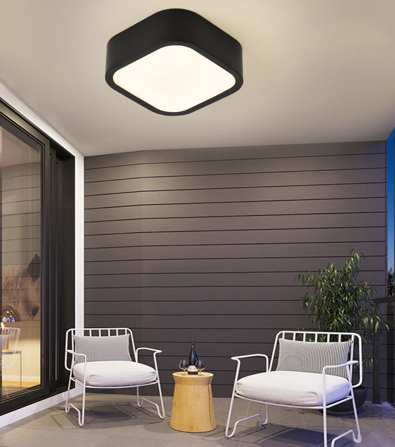 Lámpara de techo LED de simplicidad con sombra de acrílico, accesorios de iluminación LED para pasillo de estilo contemporáneo