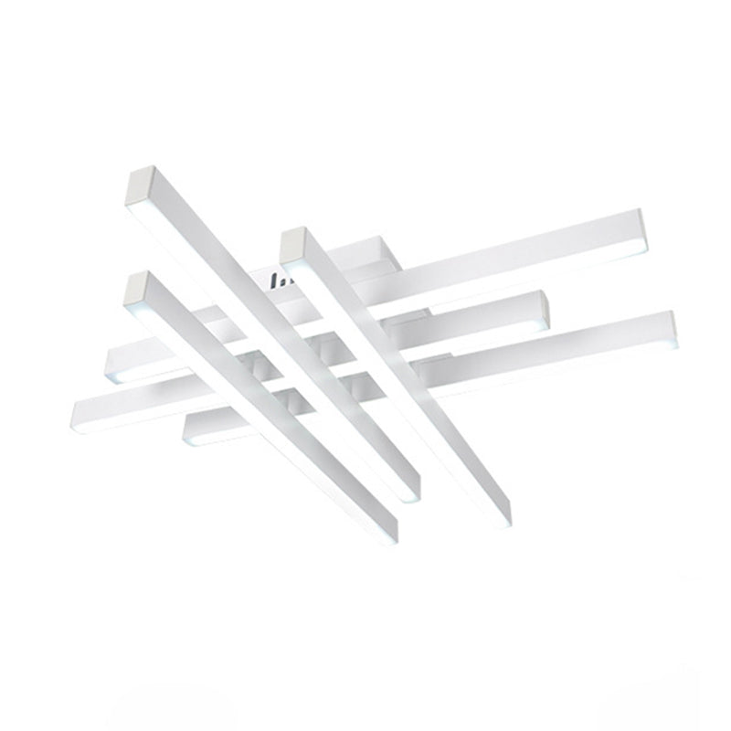 6-Lights Industrial Style Open Bulb Ceiling Light Metal Lamp Arm Lighting Fixture for Bedroom Dining Room