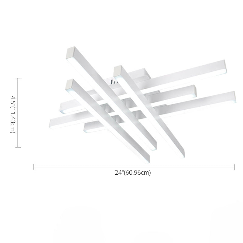 6-Lights Industrial Style Open Bulb Ceiling Light Metal Lamp Arm Lighting Fixture for Bedroom Dining Room