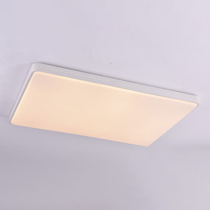 White Modern Simplicity LED Ceiling Light 1.6" Ultra-thin Acrylic Shade Living Room Lighting Fixture