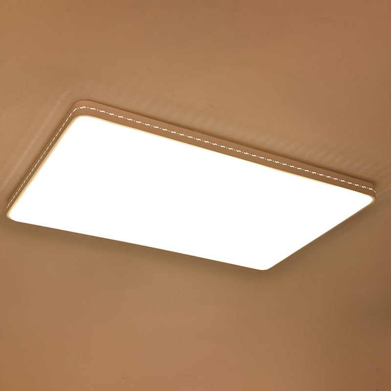 Plafonnier LED blanc moderne et simple, abat-jour en acrylique Ultra-fin de 1.6 pouces, luminaire de salon