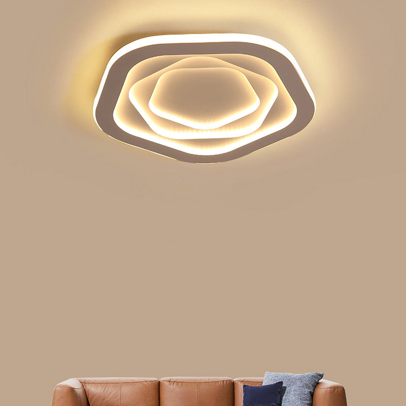 Acrylic Flower Flush Mount Ceiling Fixture Modern Style LED Close to Ceiling Lighting Fixture