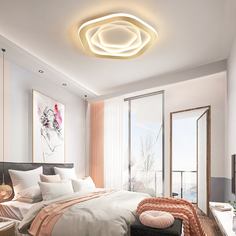 Acrylic Flower Flush Mount Ceiling Fixture Modern Style LED Close to Ceiling Lighting Fixture