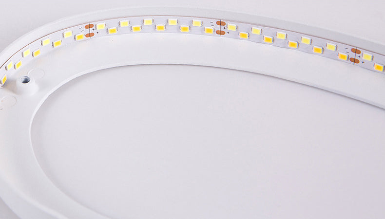 LED Bedroom Flush Mount Ceiling Fixture Modern Style White Flush Mount Fixture with Oval Acrylic Shade