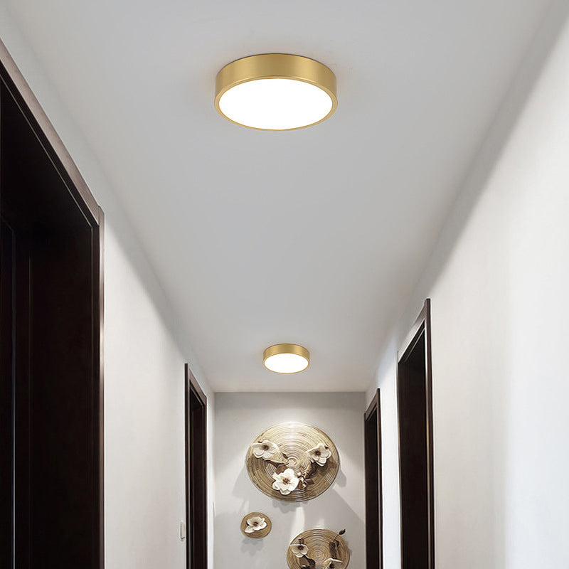 Gouden Ronde Minimalisme LED Plafond Licht Messing Moderne Stijl Woonkamer Verlichting Fixture