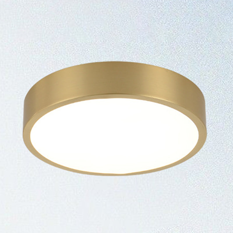 Gouden Ronde Minimalisme LED Plafond Licht Messing Moderne Stijl Woonkamer Verlichting Fixture