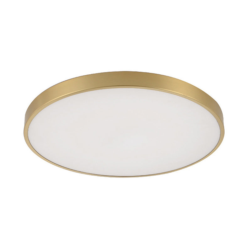 Gouden Ronde Minimalisme LED Plafond Licht Messing Moderne Stijl Woonkamer Verlichting Fixture