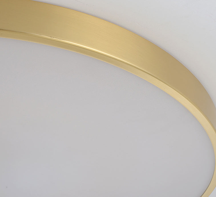 Gouden Ronde Minimalisme LED Plafond Licht Messing Moderne Stijl Woonkamer Verlichting Fixture