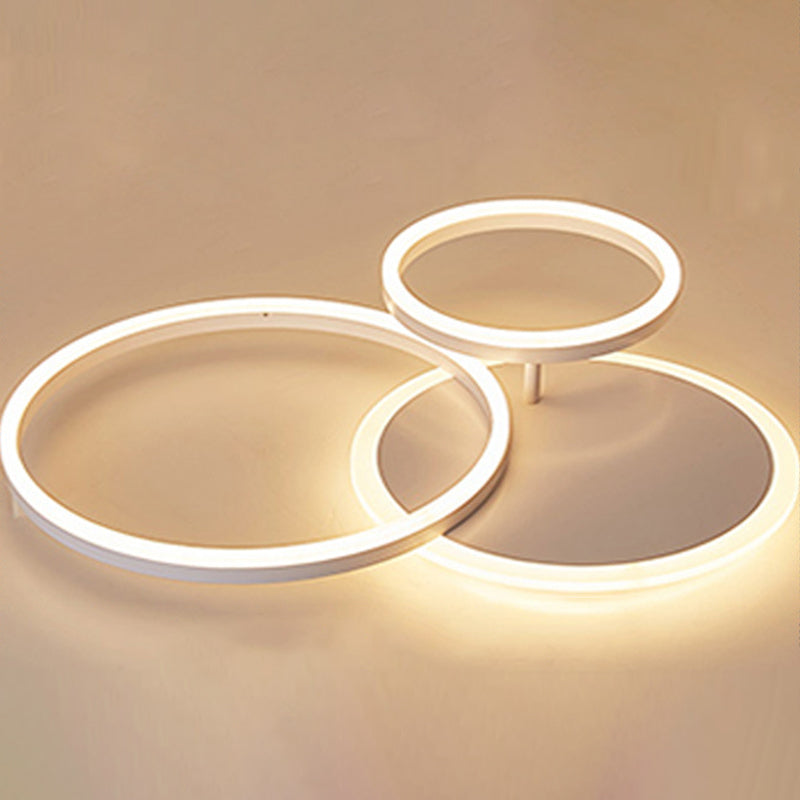 Kruisende cirkels Multi-Lights LED-plafondlamp Moderne stijl Eenvoud Inbouwverlichtingsarmatuur voor woonkamer