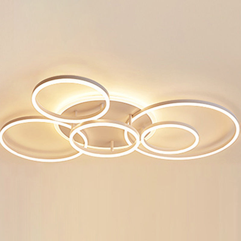 Kruisende cirkels Multi-Lights LED-plafondlamp Moderne stijl Eenvoud Inbouwverlichtingsarmatuur voor woonkamer