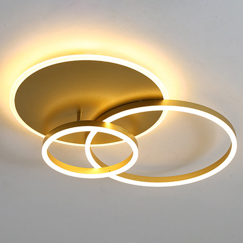 Kruisende cirkels Multi-Lights LED-plafondlamp Moderne stijl Eenvoud Inbouwverlichtingsarmatuur voor woonkamer