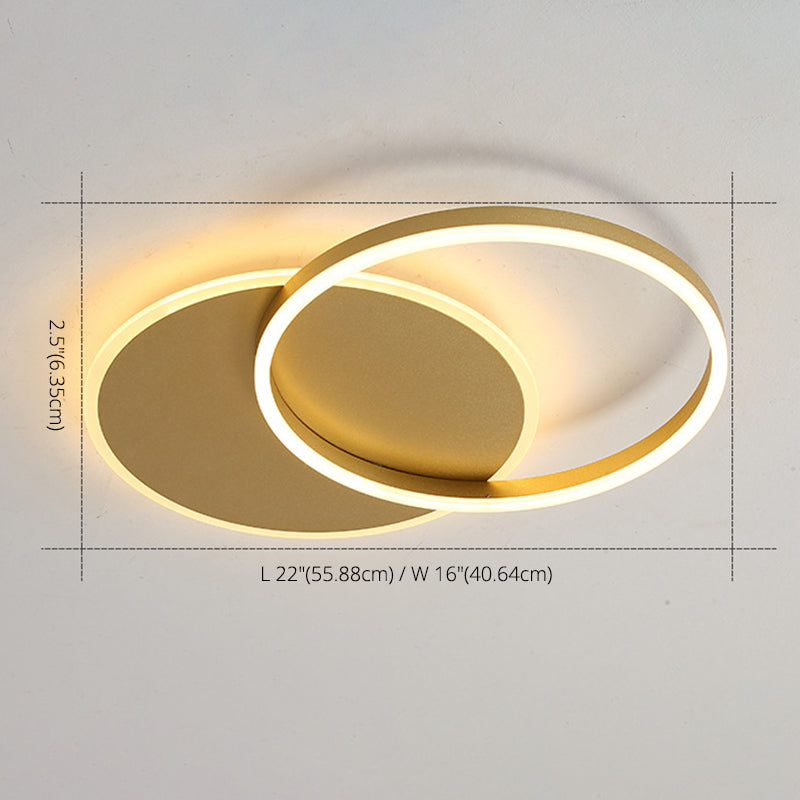 Kruisende cirkels Multi-Lights LED-plafondlamp Moderne stijl Eenvoud Inbouwverlichtingsarmatuur voor woonkamer