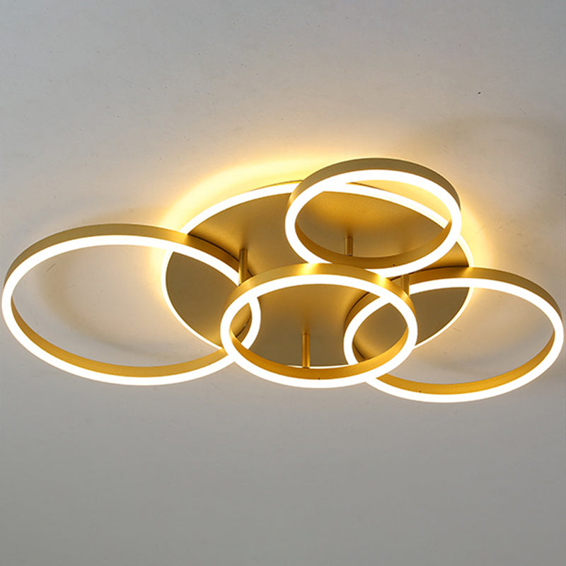 Kruisende cirkels Multi-Lights LED-plafondlamp Moderne stijl Eenvoud Inbouwverlichtingsarmatuur voor woonkamer