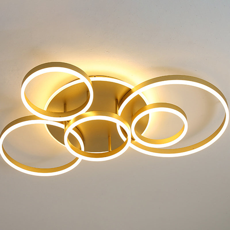 Kruisende cirkels Multi-Lights LED-plafondlamp Moderne stijl Eenvoud Inbouwverlichtingsarmatuur voor woonkamer