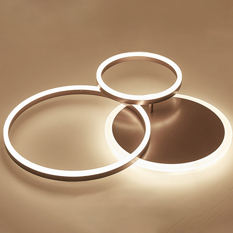 Kruisende cirkels Multi-Lights LED-plafondlamp Moderne stijl Eenvoud Inbouwverlichtingsarmatuur voor woonkamer