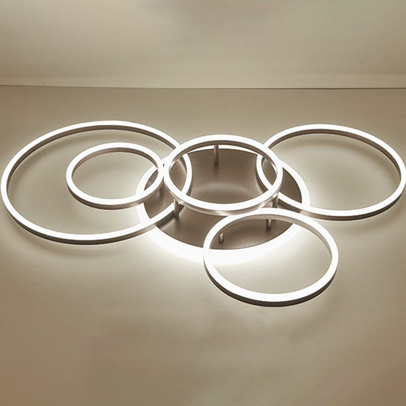 Kruisende cirkels Multi-Lights LED-plafondlamp Moderne stijl Eenvoud Inbouwverlichtingsarmatuur voor woonkamer
