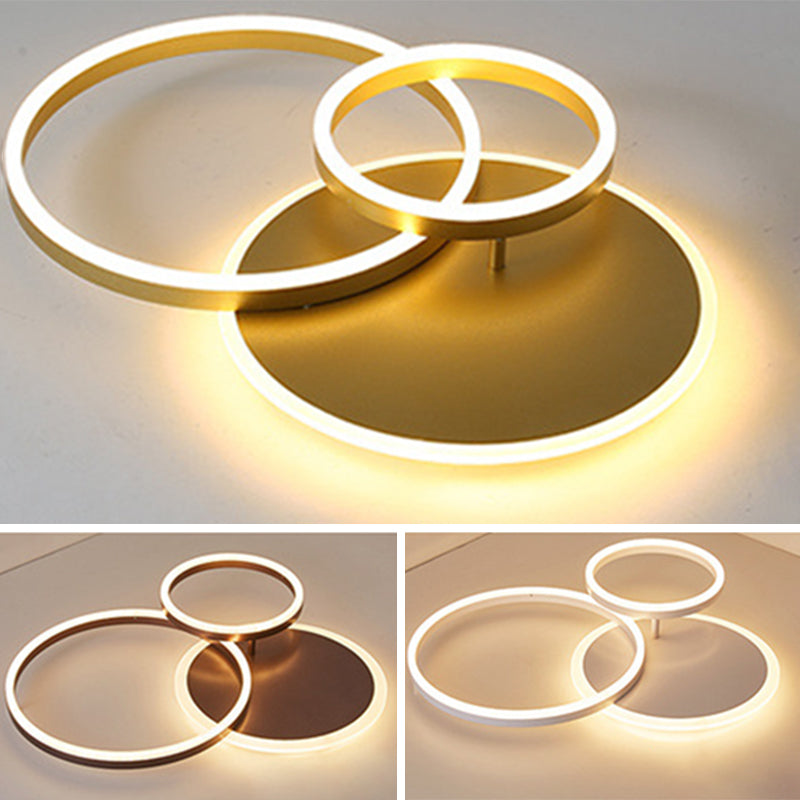 Kruisende cirkels Multi-Lights LED-plafondlamp Moderne stijl Eenvoud Inbouwverlichtingsarmatuur voor woonkamer
