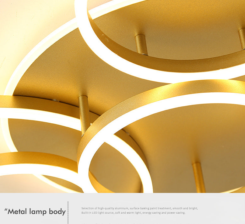 Kruisende cirkels Multi-Lights LED-plafondlamp Moderne stijl Eenvoud Inbouwverlichtingsarmatuur voor woonkamer