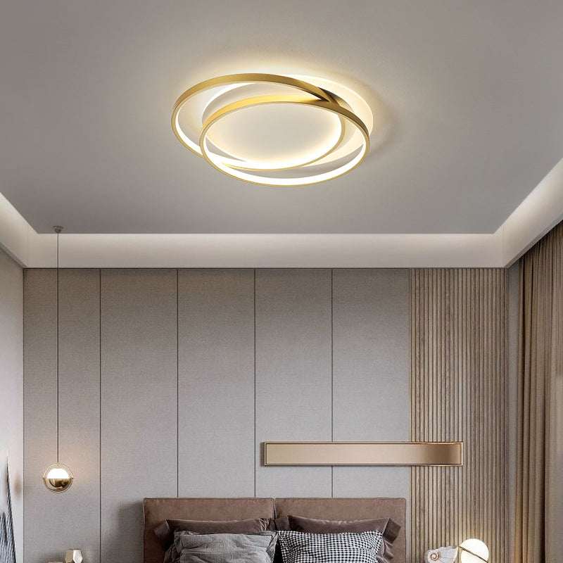 Cycle Semi-Flush Mount Light Modern Minimalist LED Metal LED Ceiling Flush Mount for Hallway