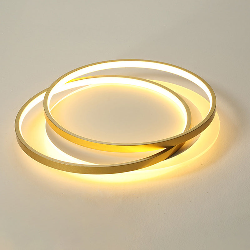 Cycle Semi-Flush Mount Light Modern Minimalist LED Metal LED Ceiling Flush Mount for Hallway