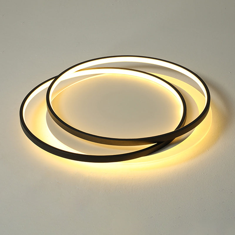 Cycle Semi-Flush Mount Light Modern Minimalist LED Metal LED Ceiling Flush Mount for Hallway