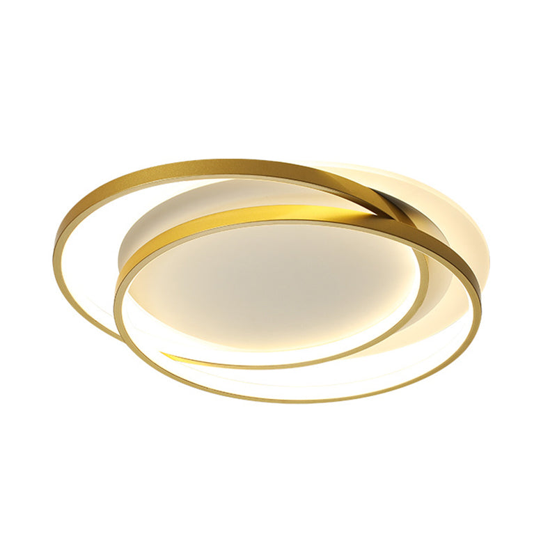 Cycle Semi-Flush Mount Light Modern Minimalist LED Metal LED Ceiling Flush Mount for Hallway