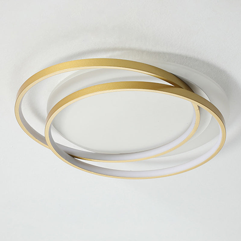 Cycle Semi-Flush Mount Light Modern Minimalist LED Metal LED Ceiling Flush Mount for Hallway