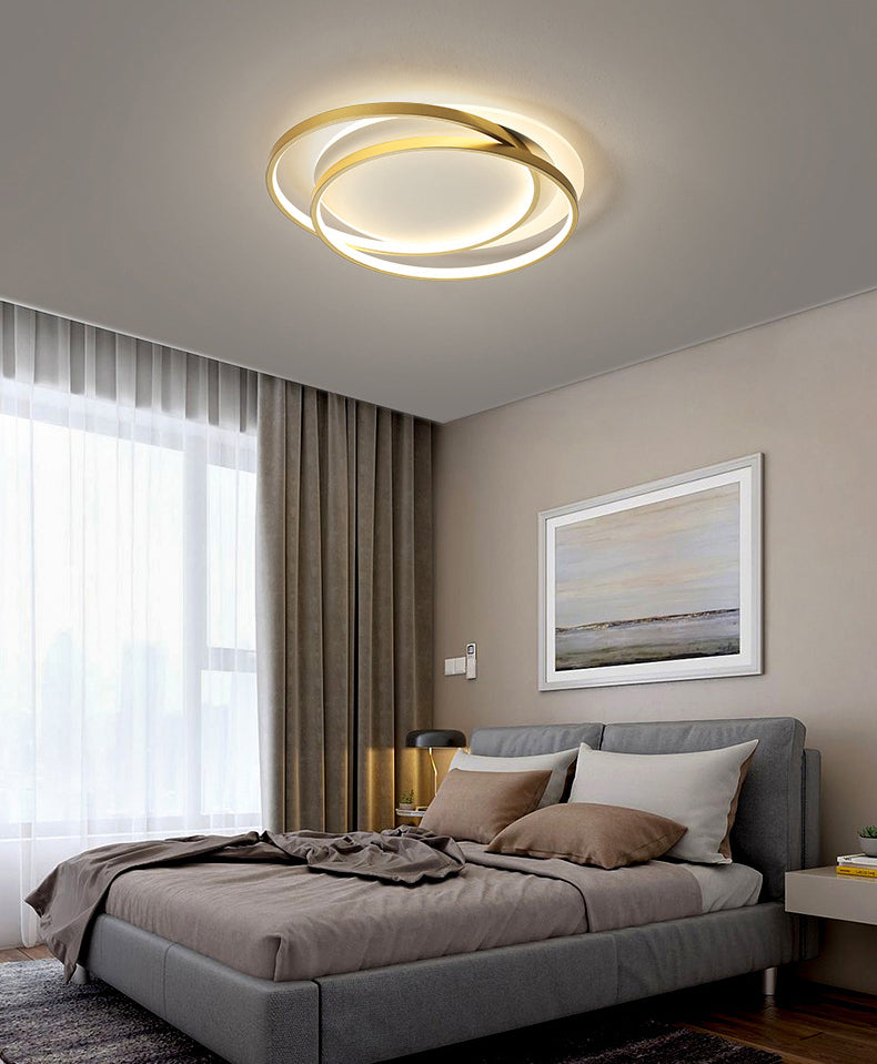 Cycle Semi-Flush Mount Light Modern Minimalist LED Metal LED Ceiling Flush Mount for Hallway