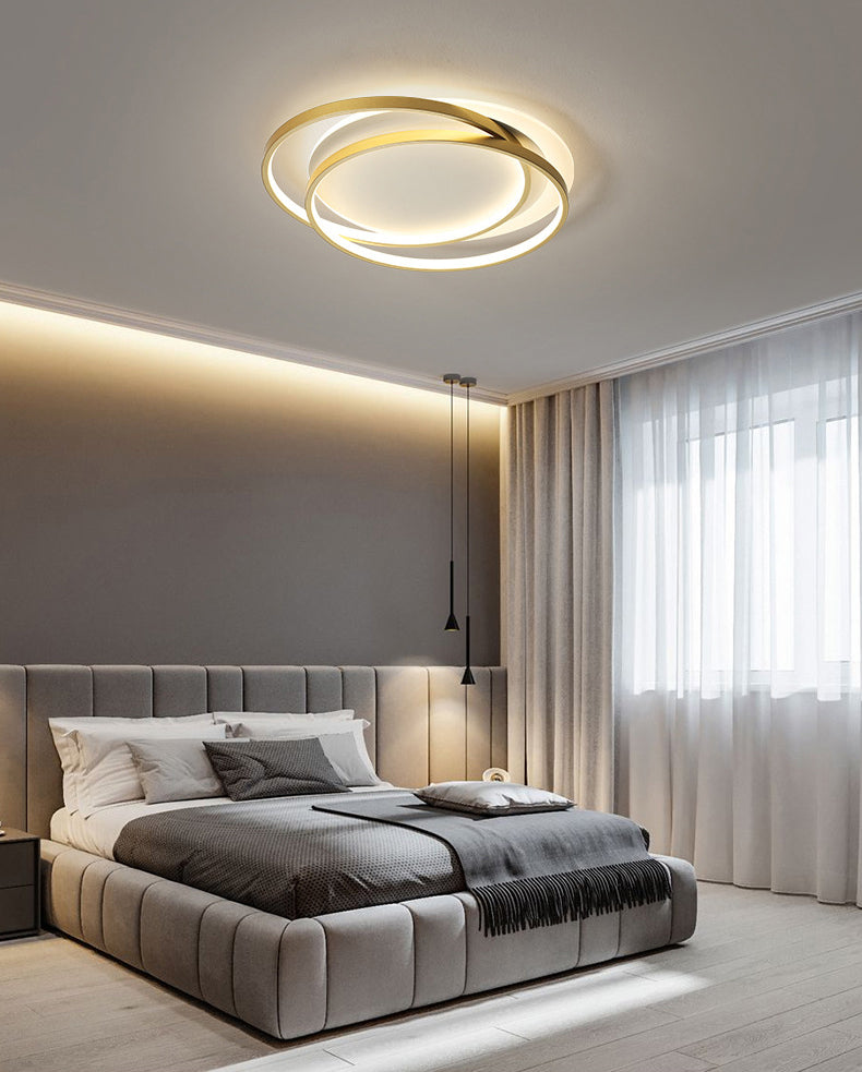 Cycle Semi-Flush Mount Light Modern Minimalist LED Metal LED Ceiling Flush Mount for Hallway