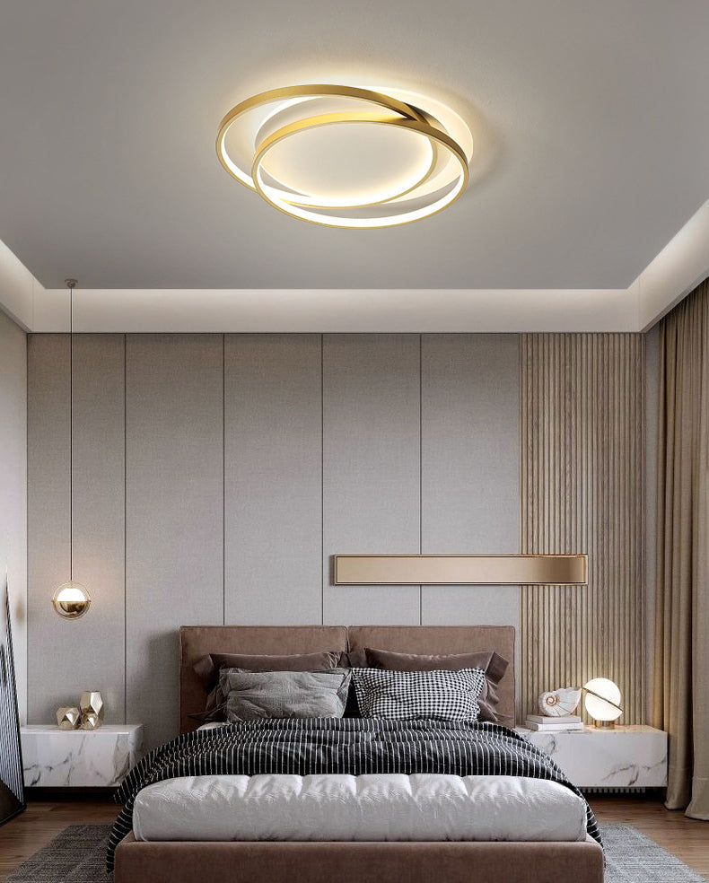 Cycle Semi-Flush Mount Light Modern Minimalist LED Metal LED Ceiling Flush Mount for Hallway