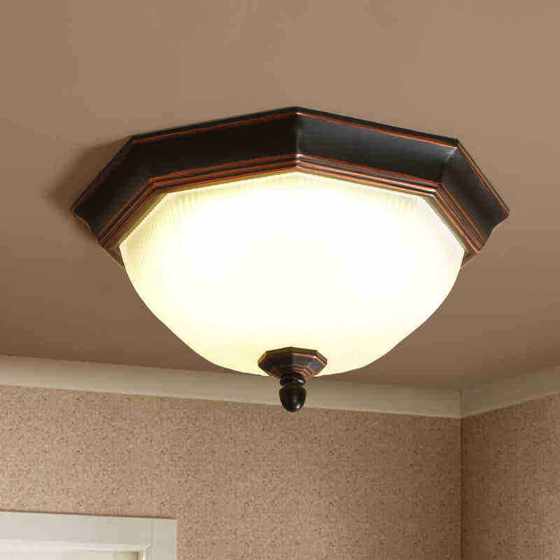 Glazen zwarte inbouwlamp Bowl LED Traditionele inbouw plafondverlichtingsarmatuur