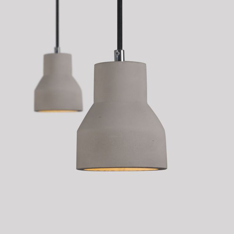 Grijs bel cement hangend lichtende Noordse stijl 1 lichte restaurant plafond hanger lamp