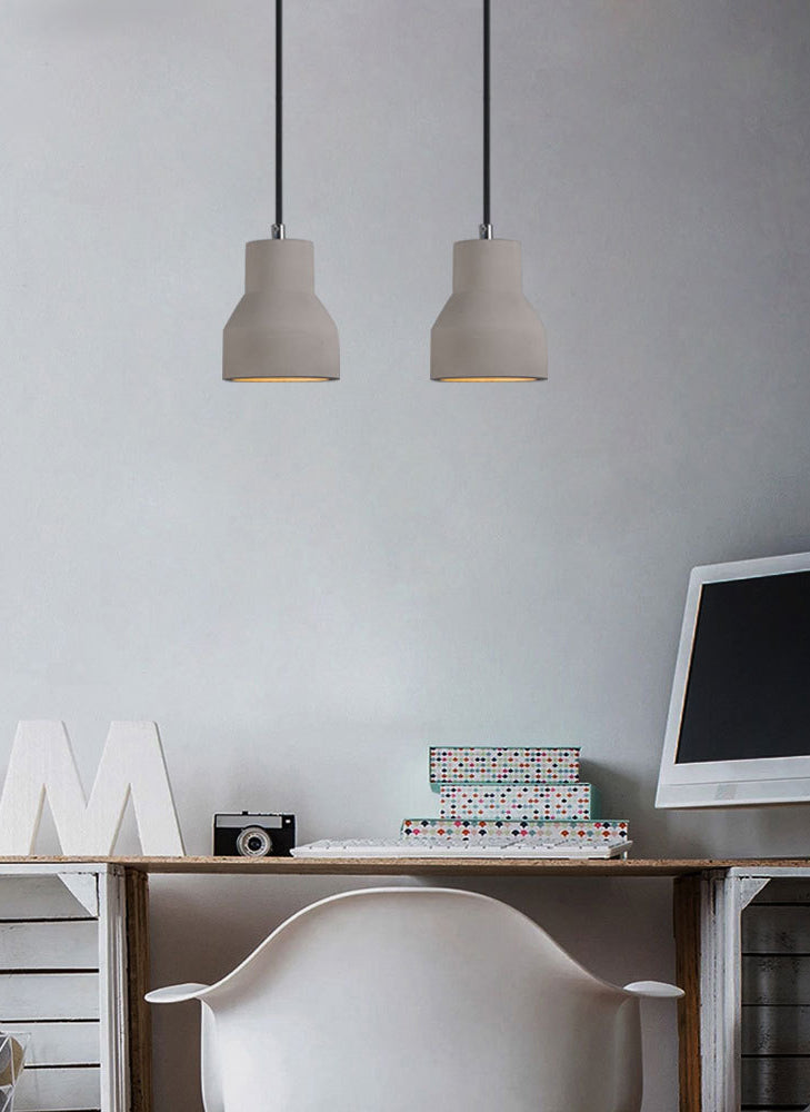 Grijs bel cement hangend lichtende Noordse stijl 1 lichte restaurant plafond hanger lamp