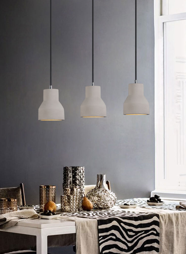 Grijs bel cement hangend lichtende Noordse stijl 1 lichte restaurant plafond hanger lamp