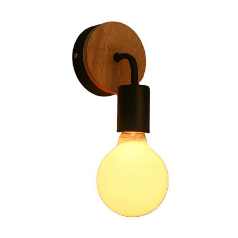 Moderne nackte Zwiebelwandhalterung Holzwandmontage Beleuchtung für Badezimmer