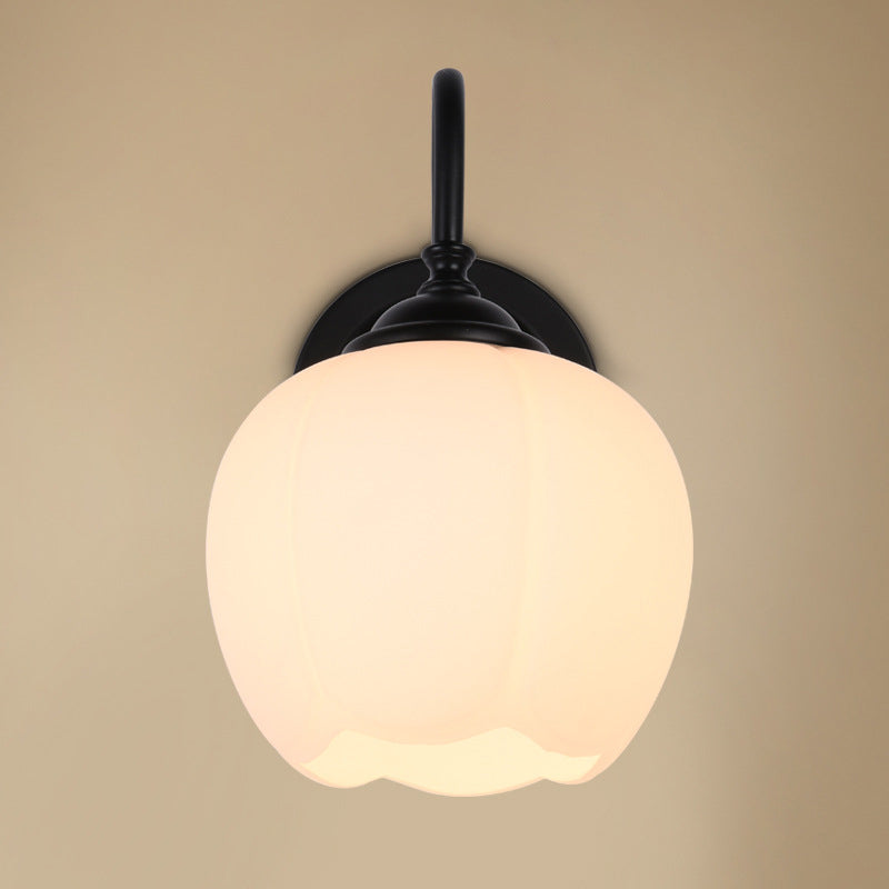 Gooseneck Wall Light Sconce Industrial Style Glass 1 Light Sconces