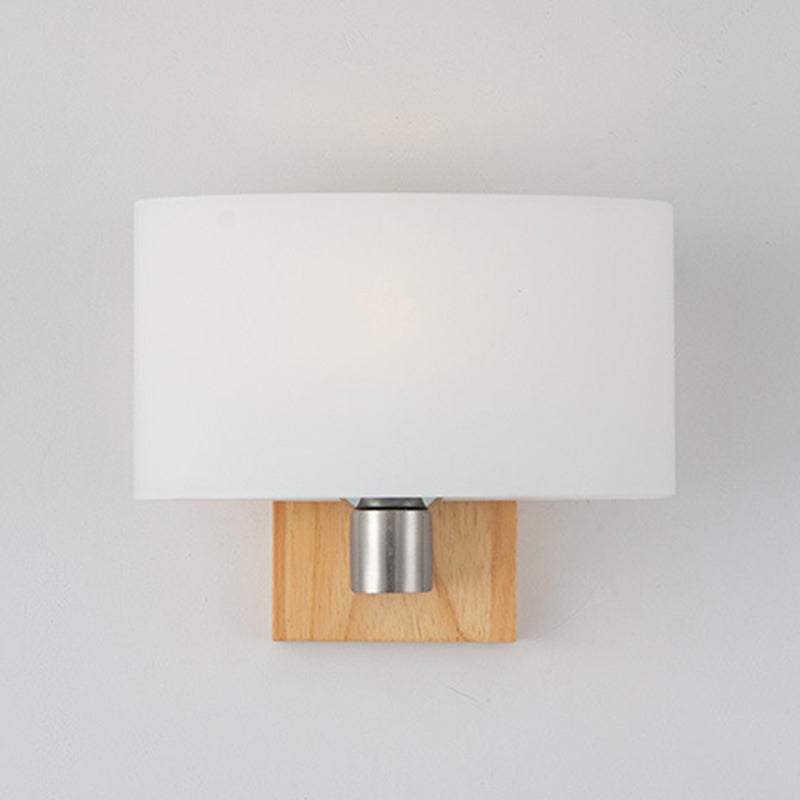 Ultra-modern Cylinder Wall Sconce Lighting Wood Wall Mounted Light Fixture for Living Room
