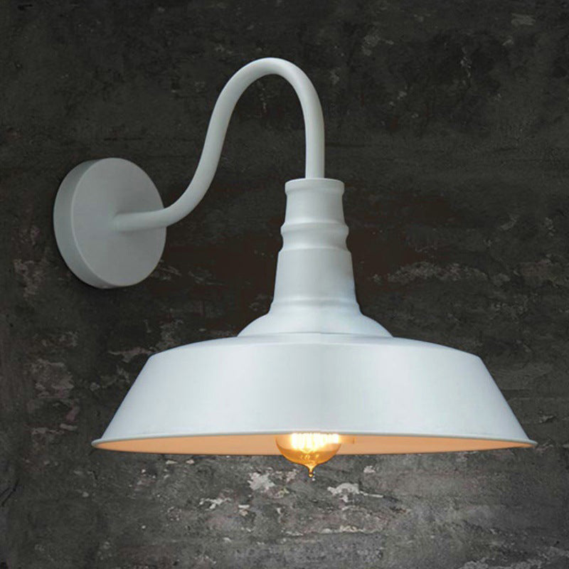 Warehouse Shade Metal Wall Light Fixture American Industrial Style 1 Light Sconces