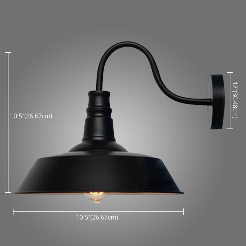 Warehouse Shade Metal Wall Light Fixture American Industrial Style 1 Light Sconces