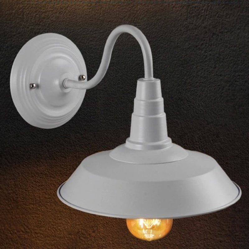 Warehouse Shade Metal Wall Light Fixture American Industrial Style 1 Light Sconces