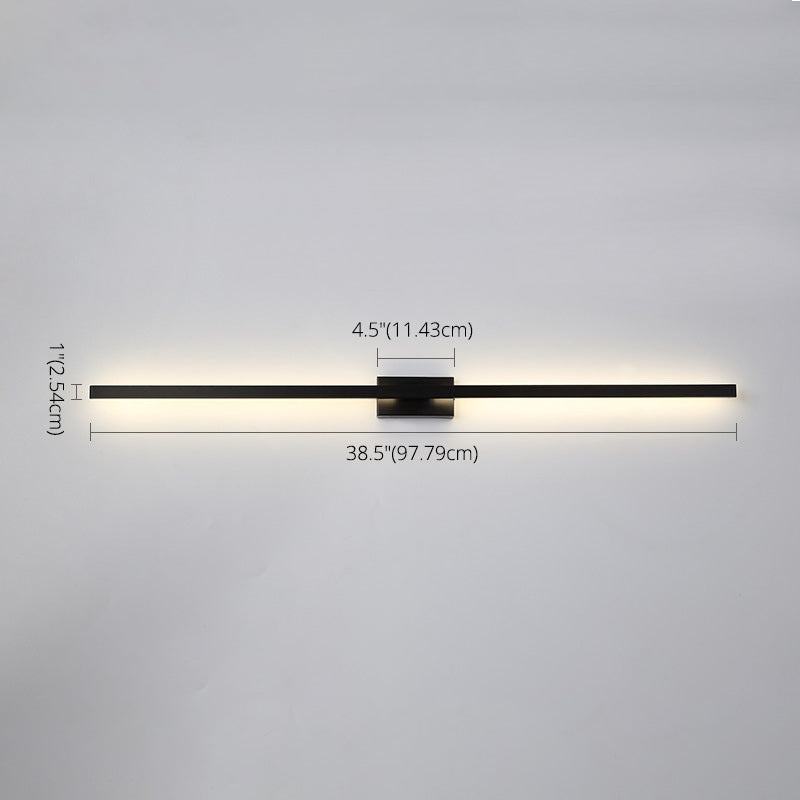 Fixes d'éclairage de vanité linéaire de style minimaliste postmoderne Applique de vanité en aluminium