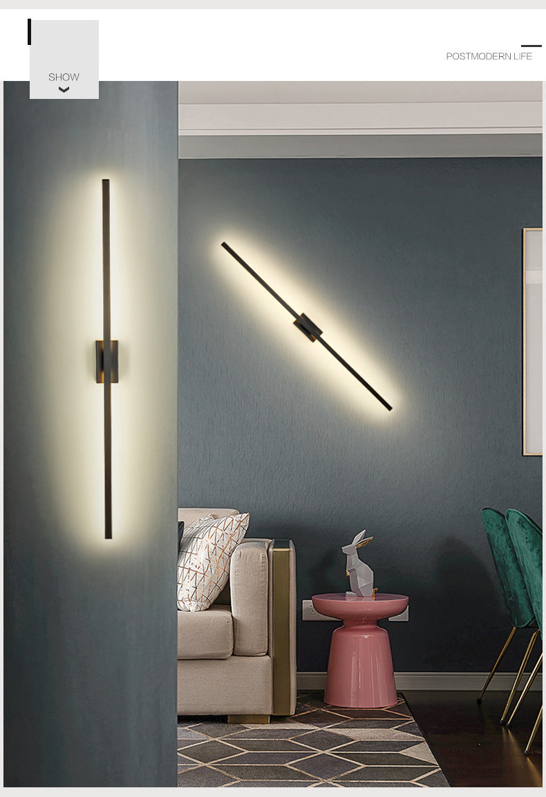 Fixes d'éclairage de vanité linéaire de style minimaliste postmoderne Applique de vanité en aluminium