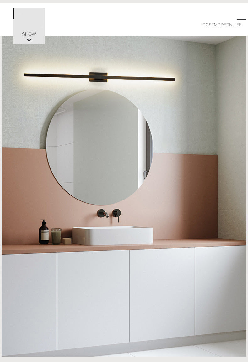 Fixes d'éclairage de vanité linéaire de style minimaliste postmoderne Applique de vanité en aluminium