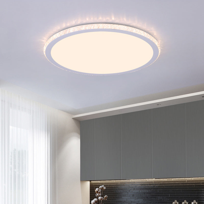 Eenvoudige Disk Shaped Flushmount Verlichting Acryl Slaapkamer Oppervlak Gemonteerd LED Plafond Licht