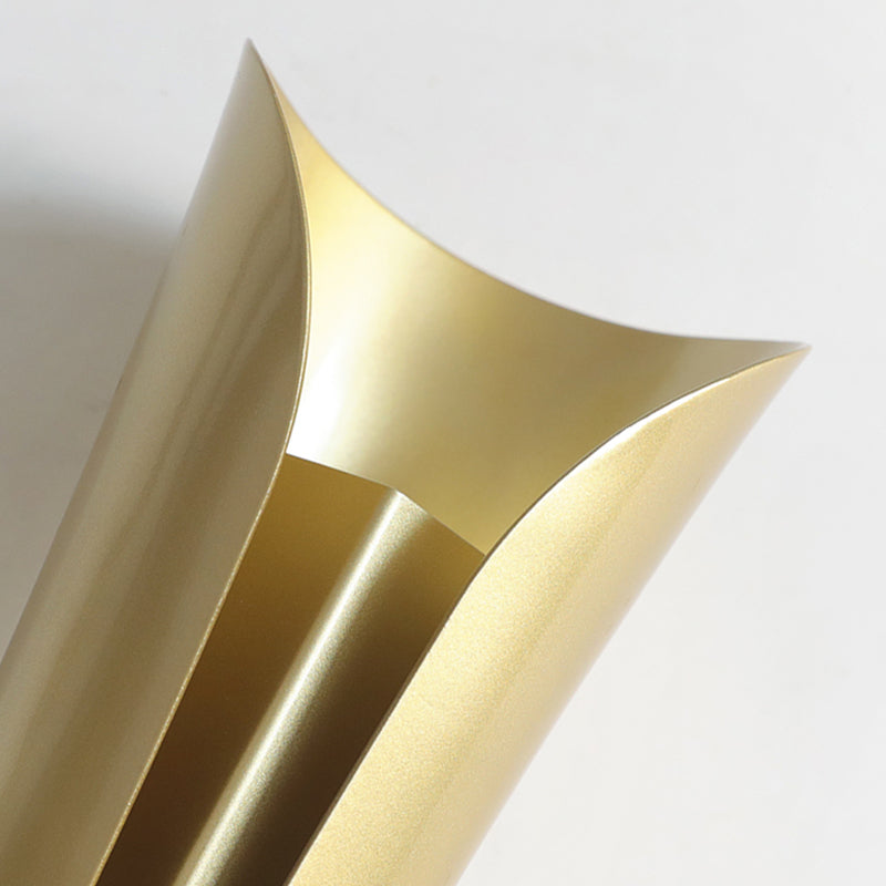 13"/21"/30" H 2 Heads Wall Light Sconce Simplicity Curled Metal Wall Mount Lamp, Brass/Gold/Natural Wood Finish