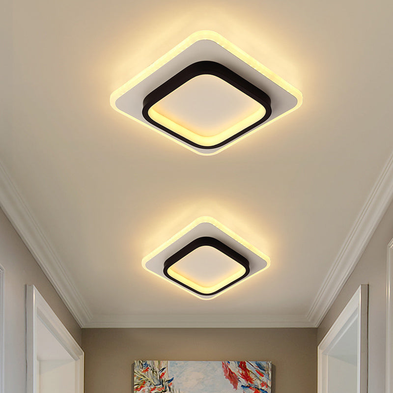 Lámpara de techo de montaje empotrado de estilo nórdico, iluminación LED de montaje empotrado con forma geométrica para dormitorio